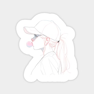 Bubble Gum Girl Sticker